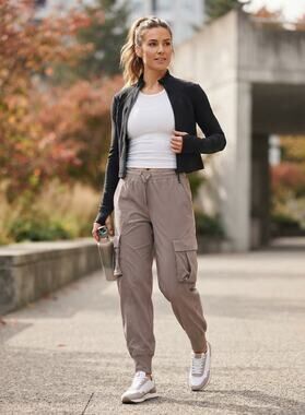 Lululemon Dance Studio Cargo Joggers Taupetastic Brown Utility Pants LW5GICS S
